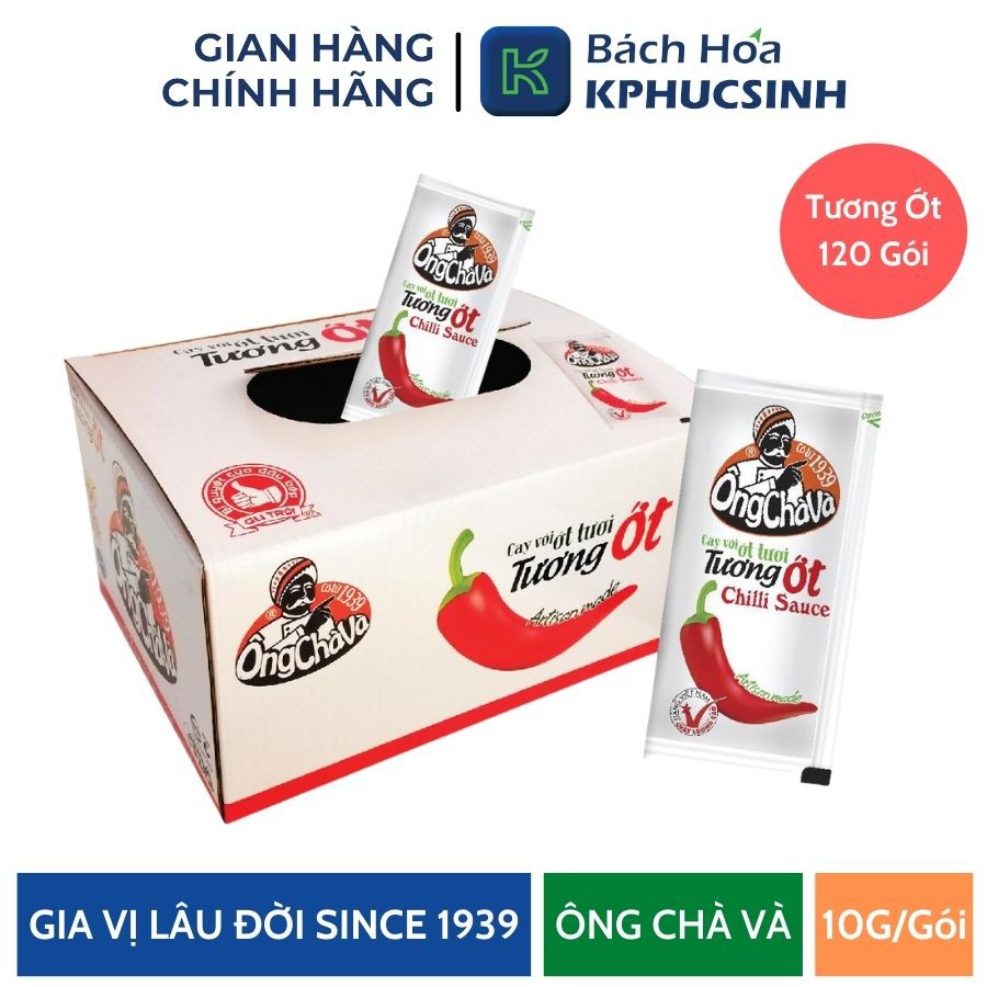 Tương ớt Ông Chà Và gói 10g hộp KPHUCSINH - Hàng Chính Hãng