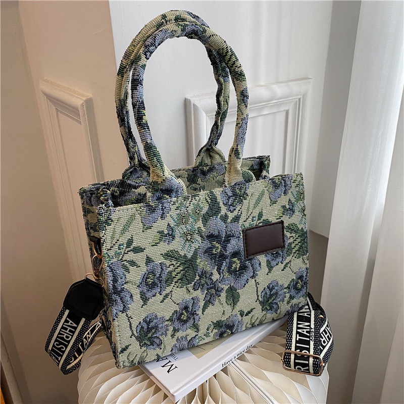 Túi Xách Cỡ Lớn In Họa Tiết Phong Cách Phương Tây Thời Trang Mới Cho Nữ