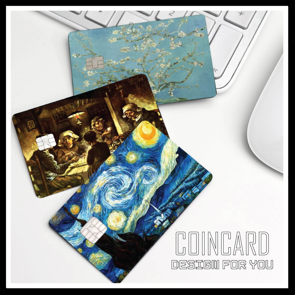 TRANH Vincent van Gogh -  Sticker dán Thẻ ATM, Debit ,Thẻ Từ, Thẻ Chung Cư, decal dán thẻ, Bảo vệ thẻ | COINCARD