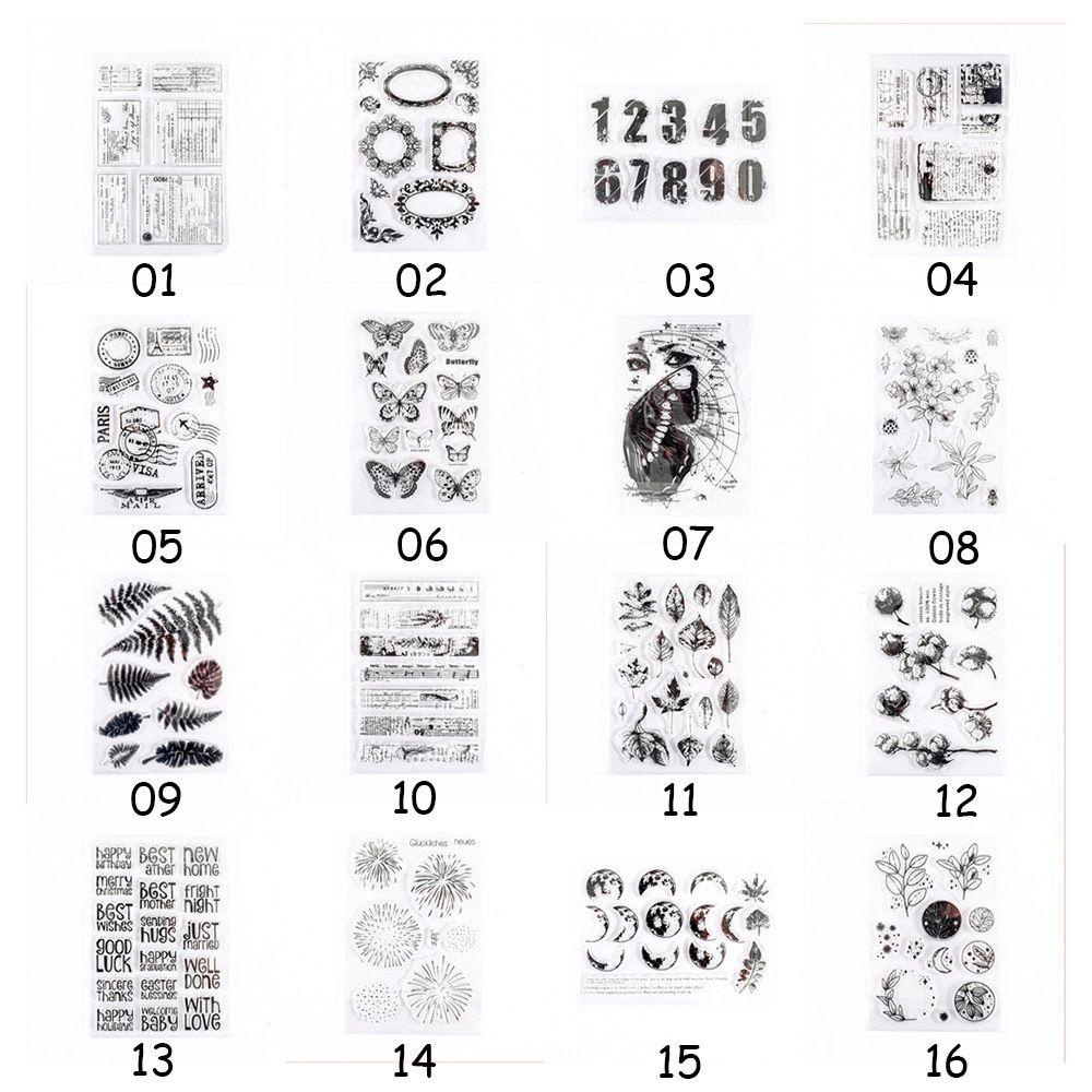 Con Dấu Silicon Mềm Hình Hoa Lá Trang Trí Nhật Ký DIY