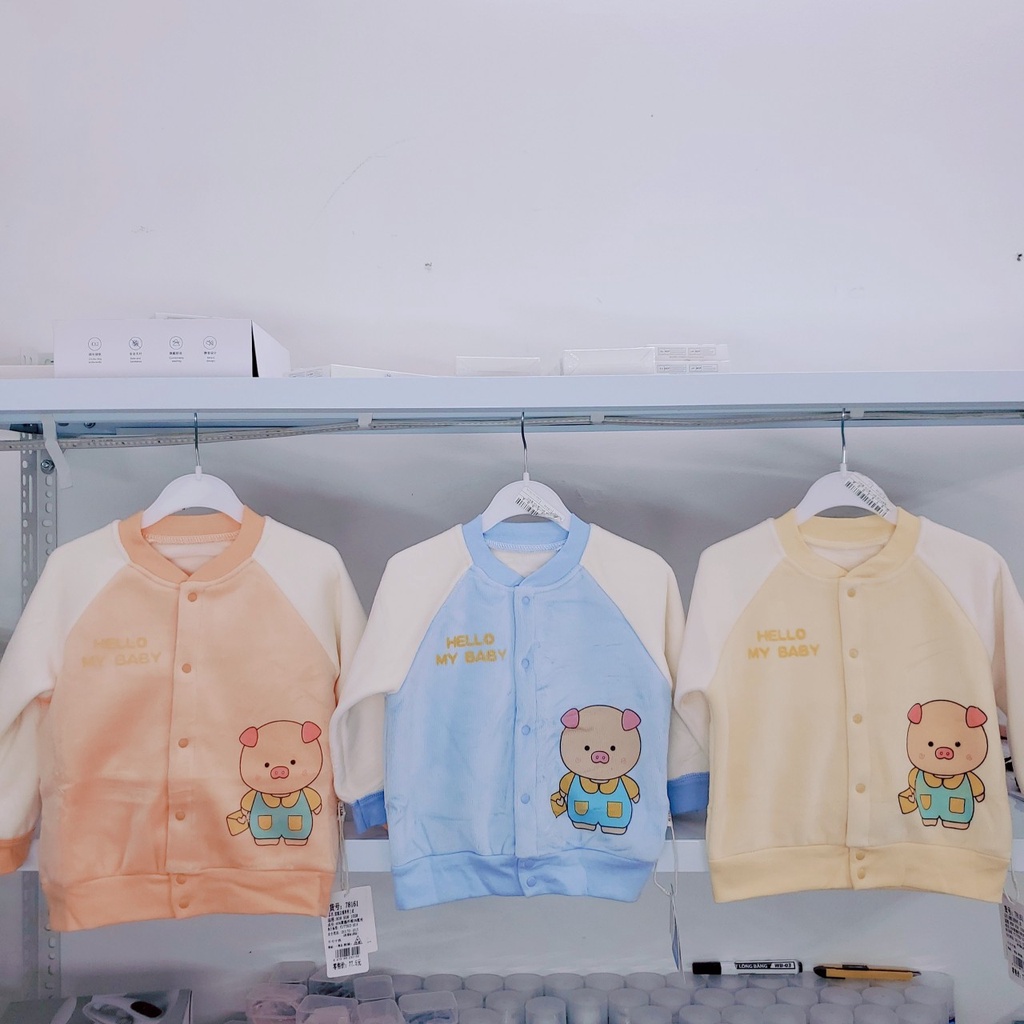 Áo khoác nhung quảng châu loại 1 lót lông mịn cho bé trai / bé gái (8-15kg)