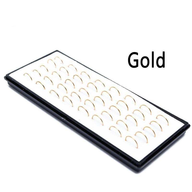 Set 40 Khuyên Mũi Hở Bằng Thép Không Gỉ Hình Chữ C Unisex