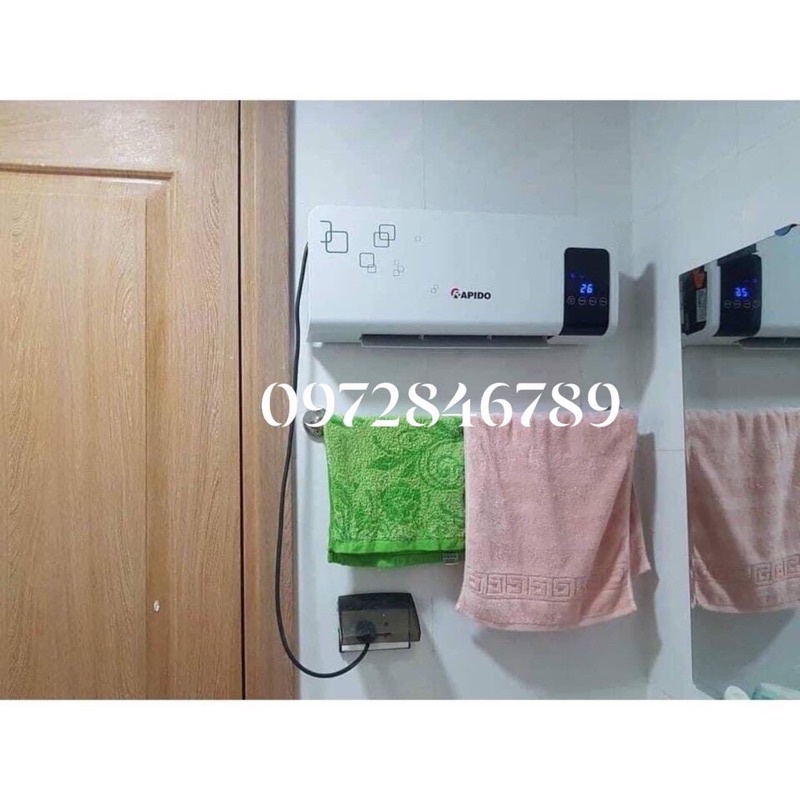 Máy Sưởi Gốm Rapido RCH_2000D khiển từ xa bảng điều khiển led chính hãng bảo hành tại nhà