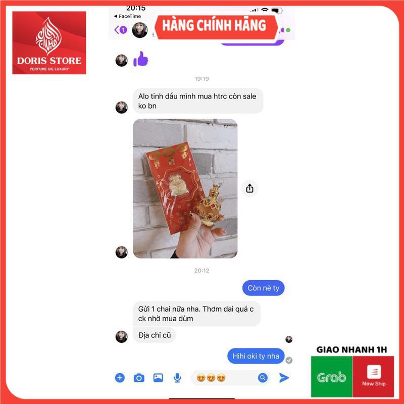 [HÀNG HOT] Tinh dầu Dubai dành cho nữ - thiết kế đá tròn 20mL | Thế Giới Skin Care