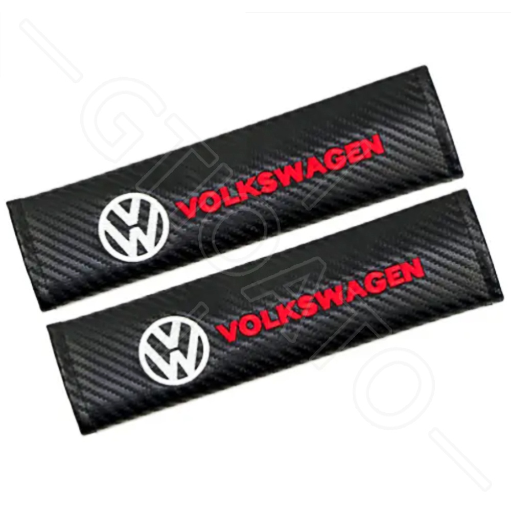 GTIOATO Sợi Carbon DâY Đai An ToàN Ô Tô CàI DâY An ToàN Ô Tô BọC DâY An ToàN Xe HơI Phụ KiệN Ô Tô Trang Trí Oto Phụ KiệN BêN Trong Ô Tô Cho Volkswagen Tiguan Beetle Polo Teramont Scirocco Santana Passat Jetta TCross Touareg