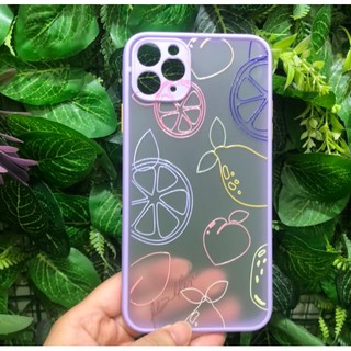 Ốp lưng nhám TPU bảo vệ camera họa tiết hoa quả cho iPhone 6 Plus đến 11 Pro Max Siêu Kute