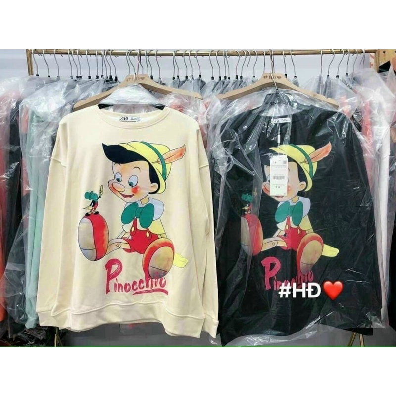 Áo pull nỉ cổ tròn chú hề