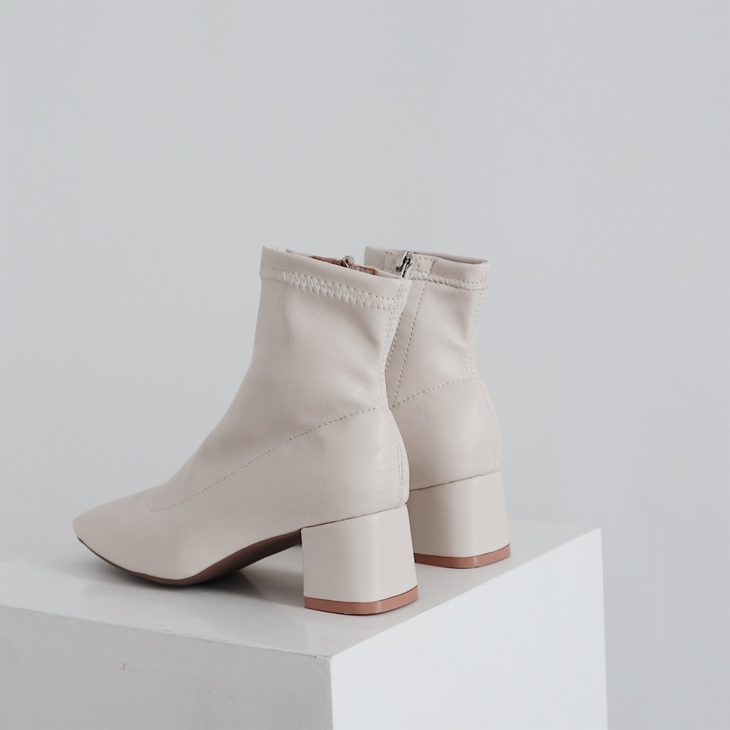 Giày bốt da cổ thấp Leather Ankle Boots