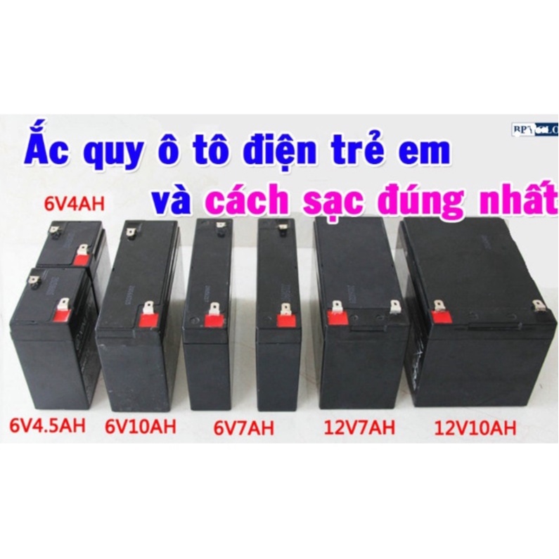 Bình ắc quy thay thế xe máy, ô tô điện trẻ em