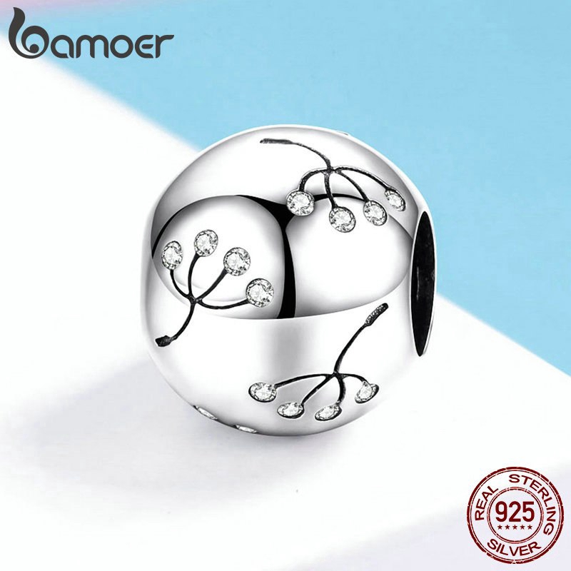 Bamoer Vòng Tay Bạc 925 Xỏ Hạt Hình Hoa Bồ Công Anh
