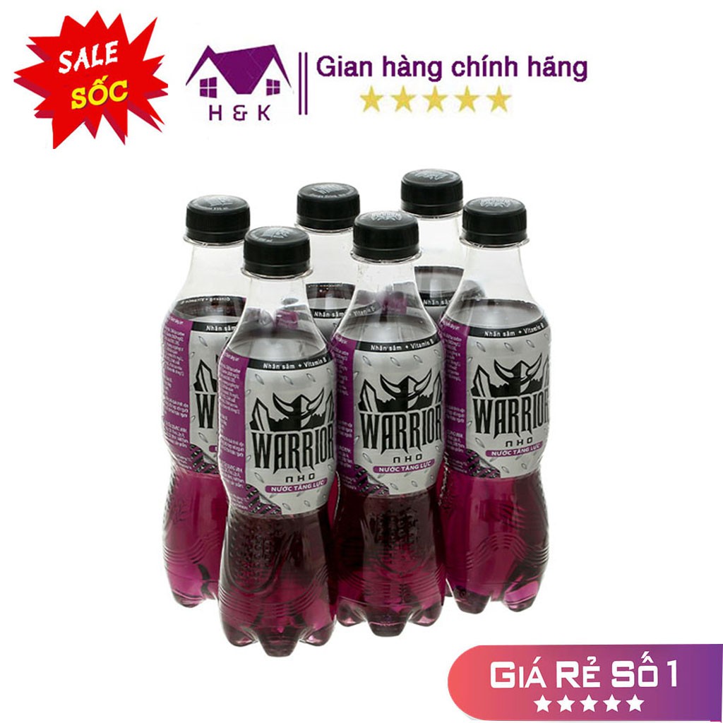 Lốc 6 chai nước tăng lực Sting Warrior Thái Lan 330ml Ngon tuyệt đỉnh