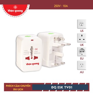 Ổ Cắm Du Lịch Điện Quang Dq Esk Tv01