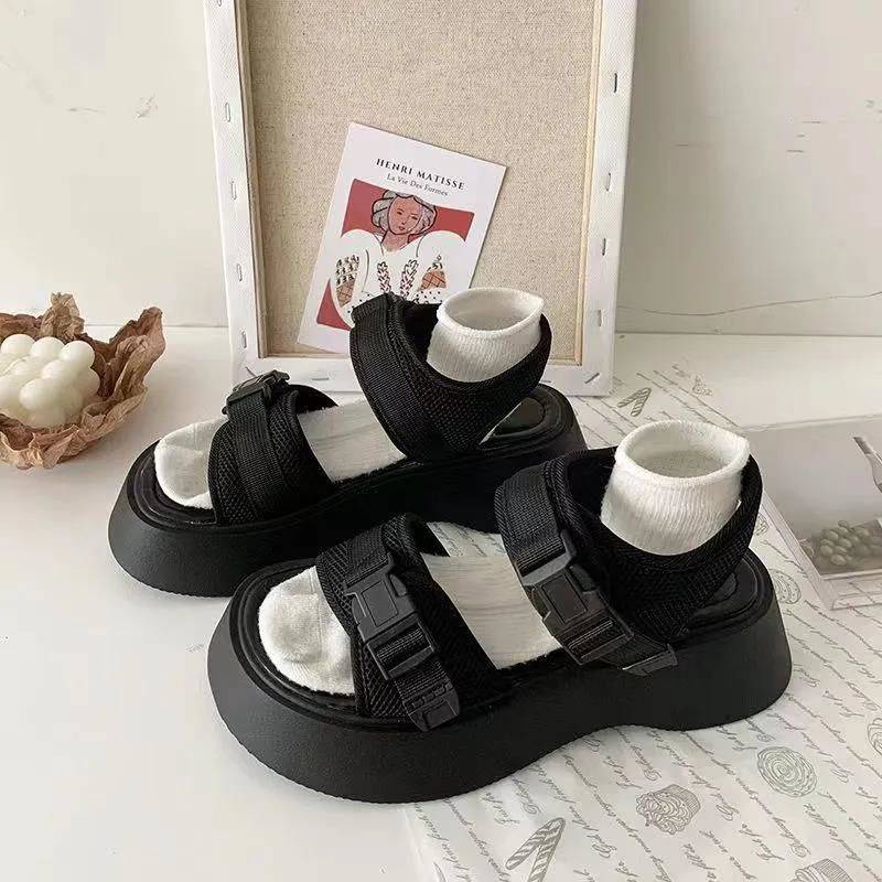 Dép bánh mì đế cao Dép ulzzang Giày Sandal Thể Thao Đế Dày Thời Trang Mùa Hè Dành Cho Nữ
