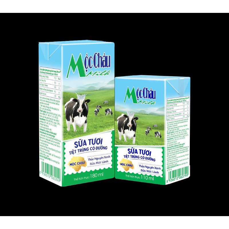 Sữa tươi Có đường Mộc Châu 180ml ( Thùng)