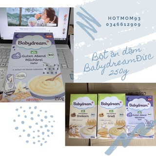 Bột ăn dặm cho bé Babydream cho bé từ 4 tháng hàng Đức 250g