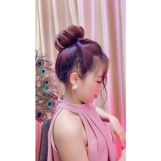 búi cột thẳng tóc giả