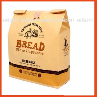 Set 100, 500 Túi đựng bánh mì hoa cúc ngang màu vàng loại tốt, cao cấp, bền đẹp, tiện dụng - eBếp247