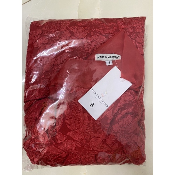 Set Đầm nữ cổ yếm vải gấm phối hoa thời trang xuân 2022 siêu xinh chất vải dày dặn mã [YEMDO] | BigBuy360 - bigbuy360.vn