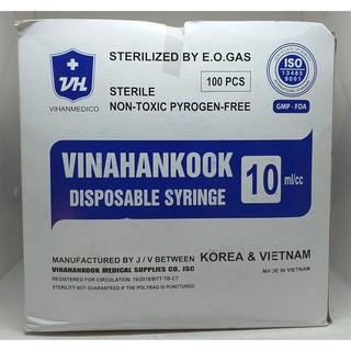 Bơm tiêm vinahankook 10ml hộp 100c