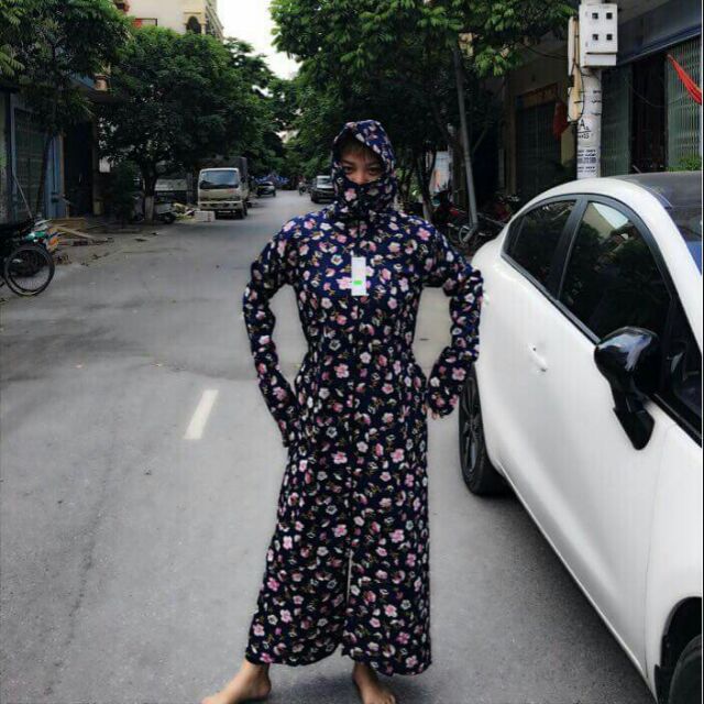 ÁO CHỐNG NẮNG BÒ IN HOA
