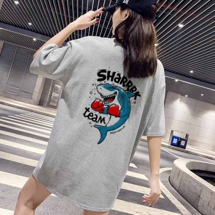 Áo Thun Tay Lỡ In Hrarkrs Cá Mập ATIN18, Thun Nam Nữ Unisex In Chữ Cá Tính - Áo Phông nam nữ cotton 4 chiều | BigBuy360 - bigbuy360.vn