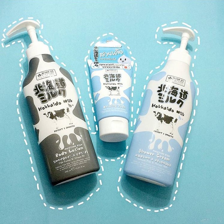 Sữa rửa mặt cho da khô dưỡng ẩm Hokkaido Milk Made In Nature 100g