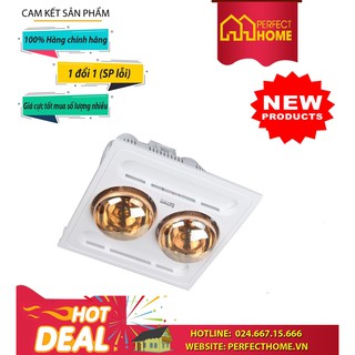 BÃO SALE {Hàng chính hãng} Đèn sưởi âm trần 2 bóng Kottmann K9-R ( có điều khiển), K9-S  550W, BH 3 năm