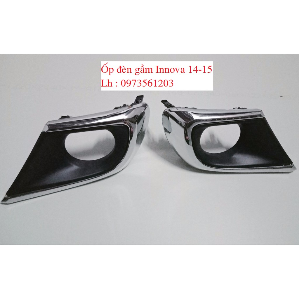Ốp đèn gầm Innova 14-15, mạ crom -tặng vòng xoay hương hoa