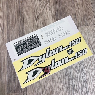Tem dán xe Dylan 150cc ZIN (chữ+tem thông số xe)