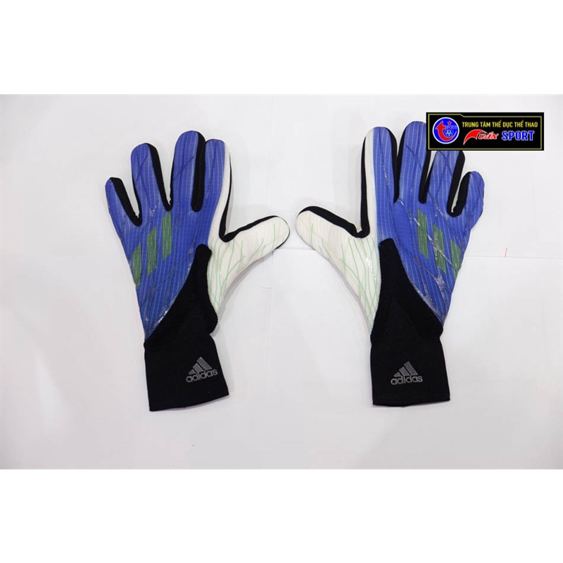 Găng Tay thủ môn AD@IDAS X GL PRO(không xương) - tím xanh(size8-9-10)