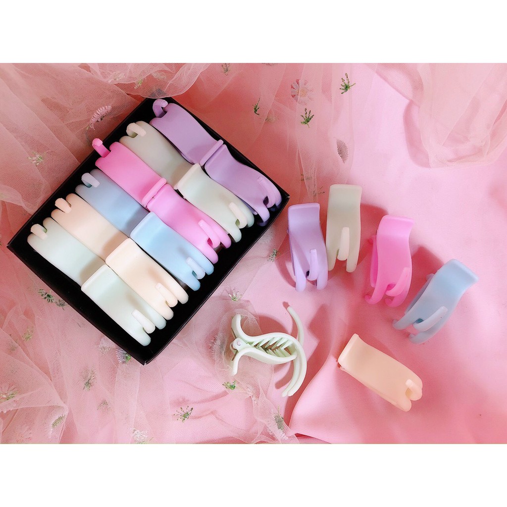Kẹp bấu tóc càng cua 5 răng nhựa xịn TÍM STORE phụ kiện búi tóc thời trang phong cách hàn quốc