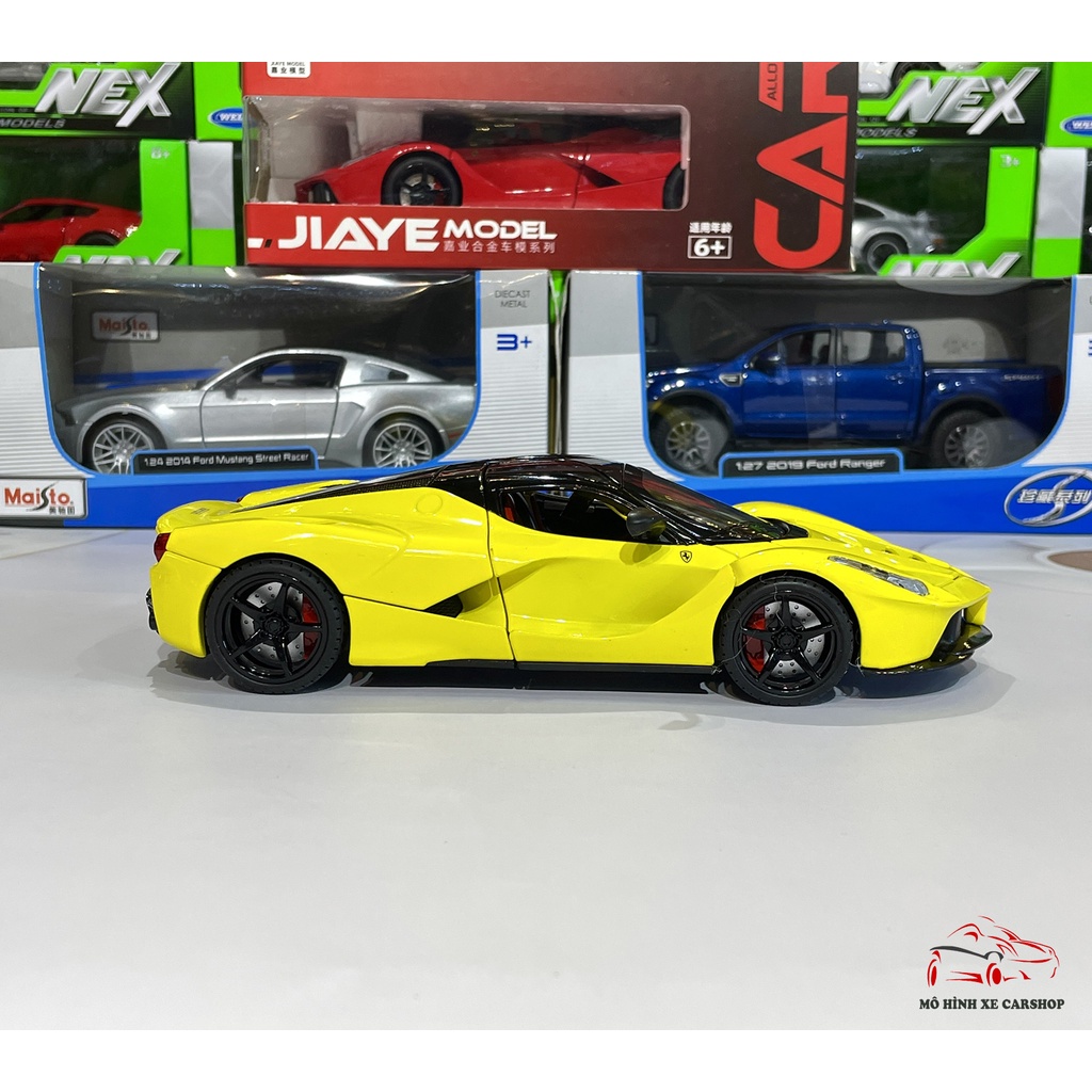 Xe mô hình sắt siêu xe Ferrari LaFerrari tỉ lệ 1:22 hãng Jiaye Carshop