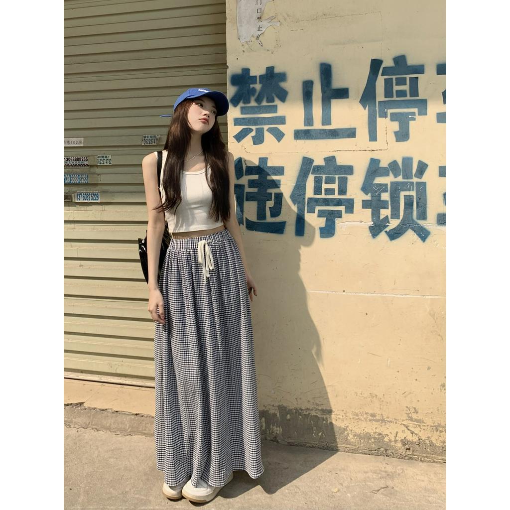 Chân Váy Dài Xếp Li Lưng Cao Co Giãn Thời Trang Dành Cho Nữ