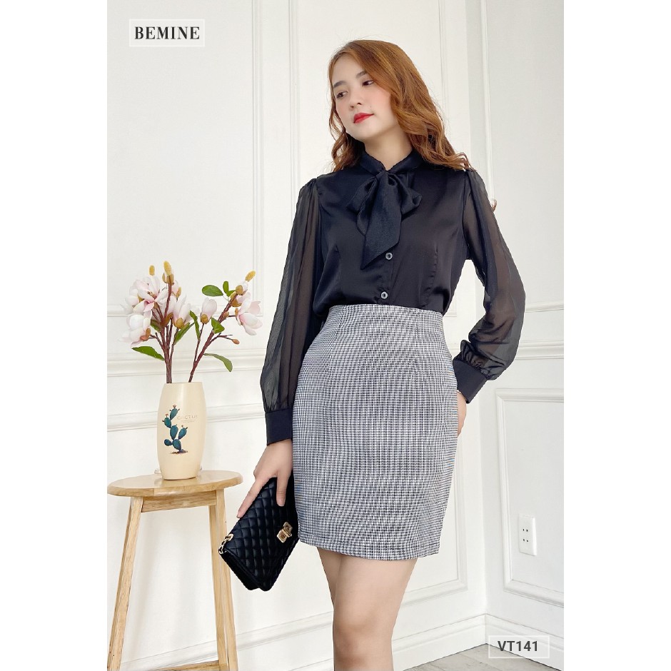 Chân váy caro body BEMINE VT141DEN | BigBuy360 - bigbuy360.vn