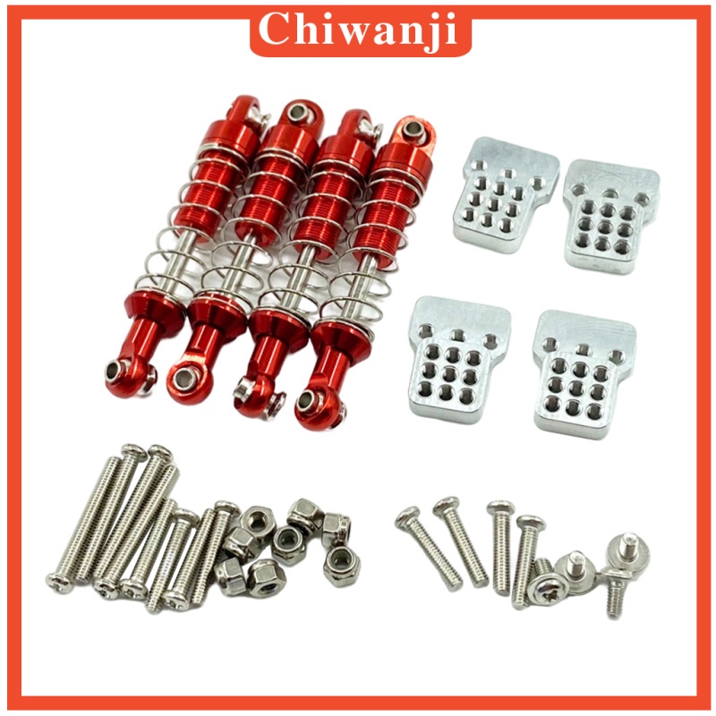 Set 4 Phụ Kiện Giảm Xóc Bằng Nhôm Cho Xe Điều Khiển RC 1 / 16 WPL C14 C24 MN90