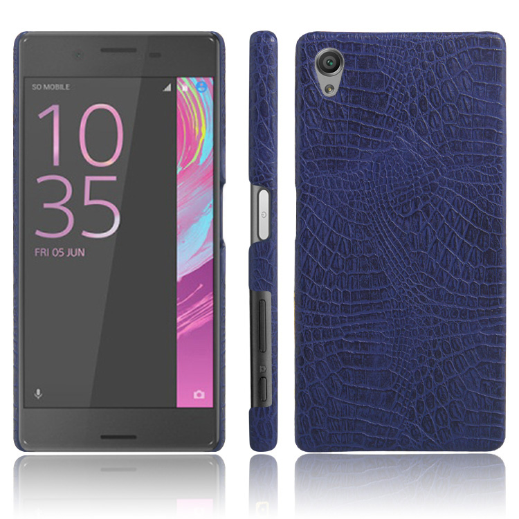 Ốp điện thoại PC cứng da PU giả vân cá sấu cho Sony Xperia X F5121 Dual F5122