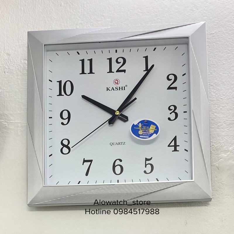 Đồng hồ treo tường Kashi N36 viền trắng - tặng kèm pin