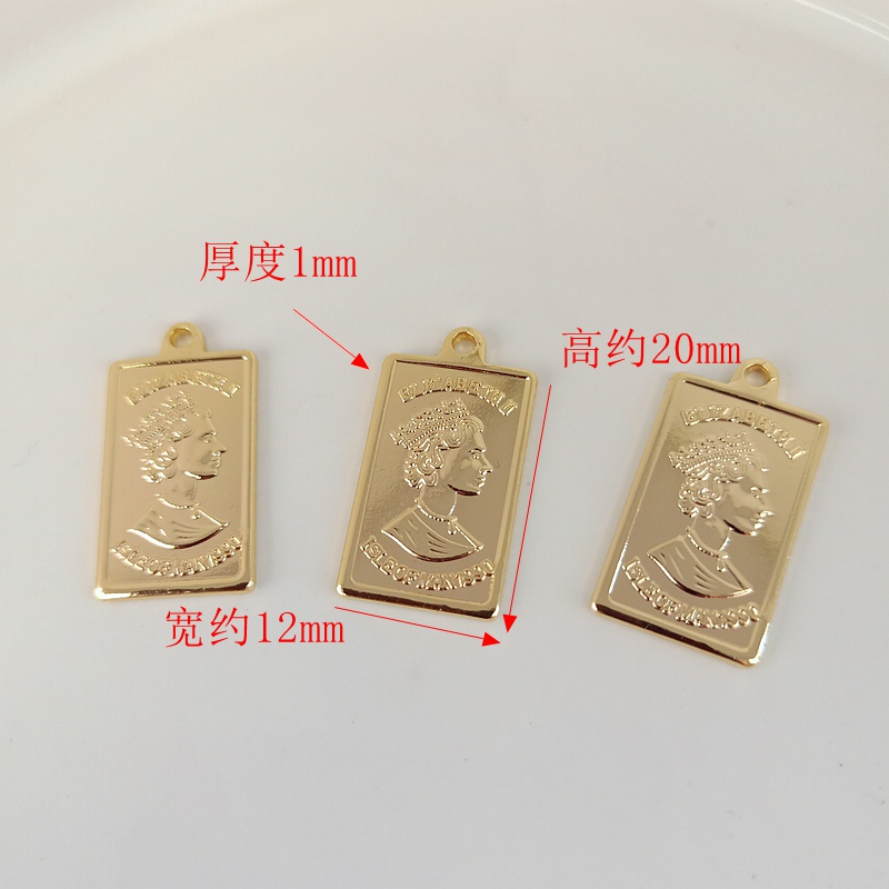 Vỏ Đồng 14K Hình Vuông Màu Vàng Kim Làm Mặt Dây Chuyền/Vòng Tay/Dây Chuyền