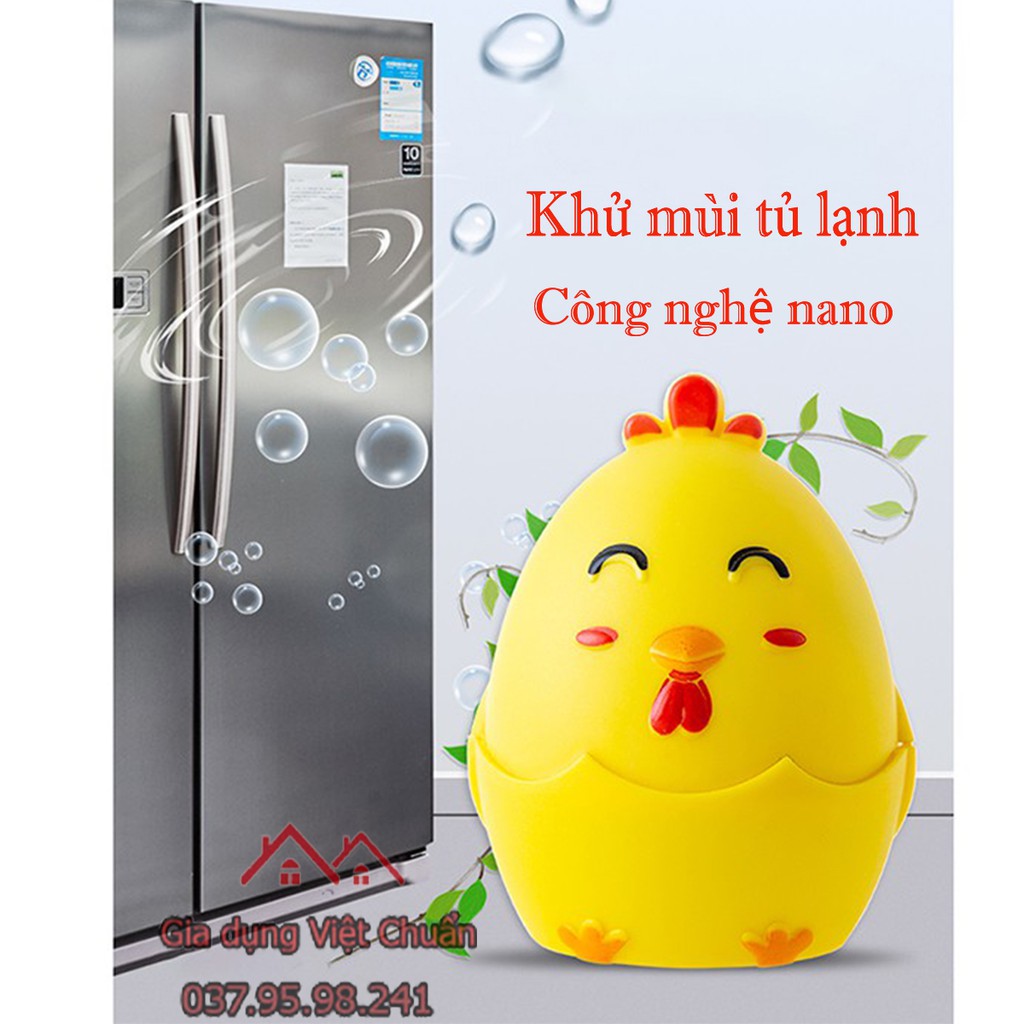 Khử mùi tủ lạnh,oto,tủ giày,nhà vệ sinh hình con gà hấp thụ và tự khử các khí tạo mùi công nghệ nano kháng khuẩn sk326