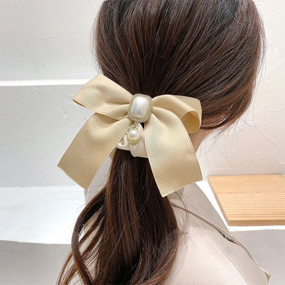 Dây Buộc Tóc Vải Ruy Băng Co Giãn Thắt Nơ Nhiều Màu Sắc Có Thể Điều Chỉnh Phong Cách Hàn Quốc Cho Nữ