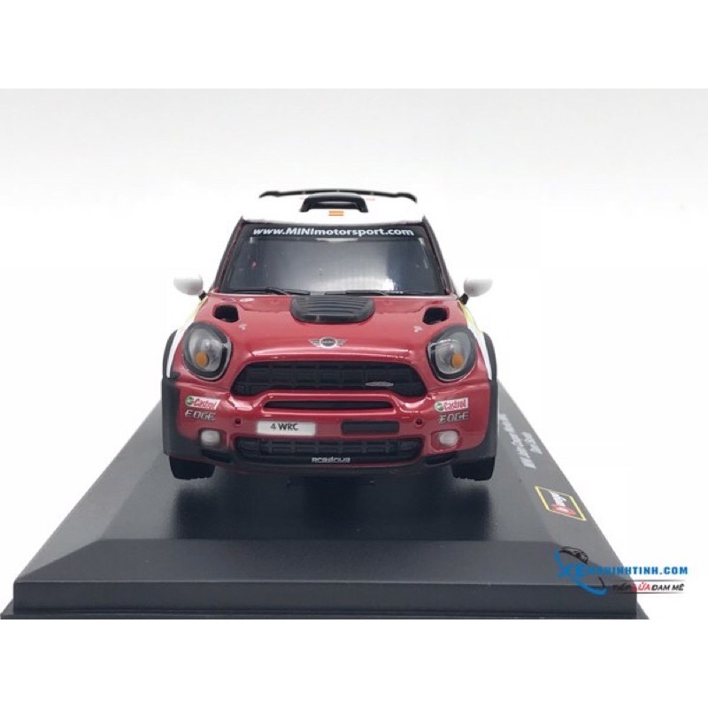 Xe Mô hình Mini John Cooper Works WRC #37  Bburago 1:32 (Đỏ)