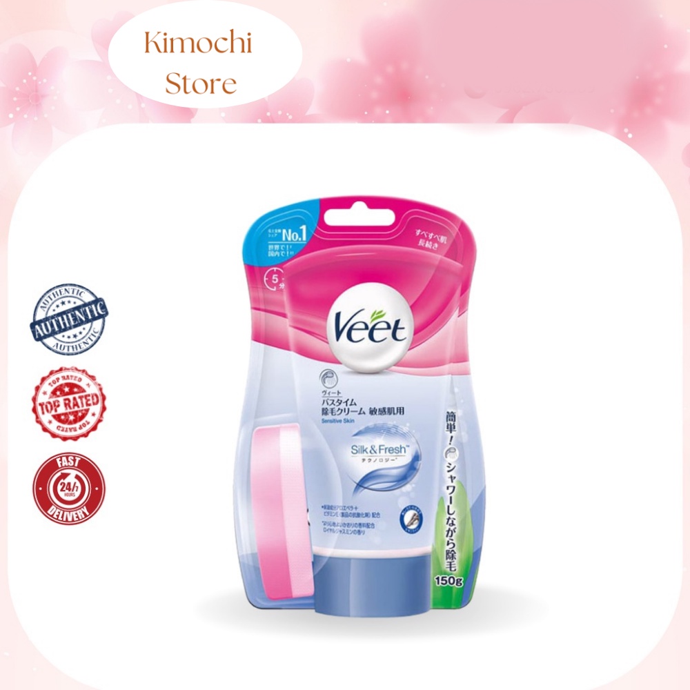 Kem tẩy lông Veet Nhật Bản cho da nhạy cảm 150g Kimochi Store
