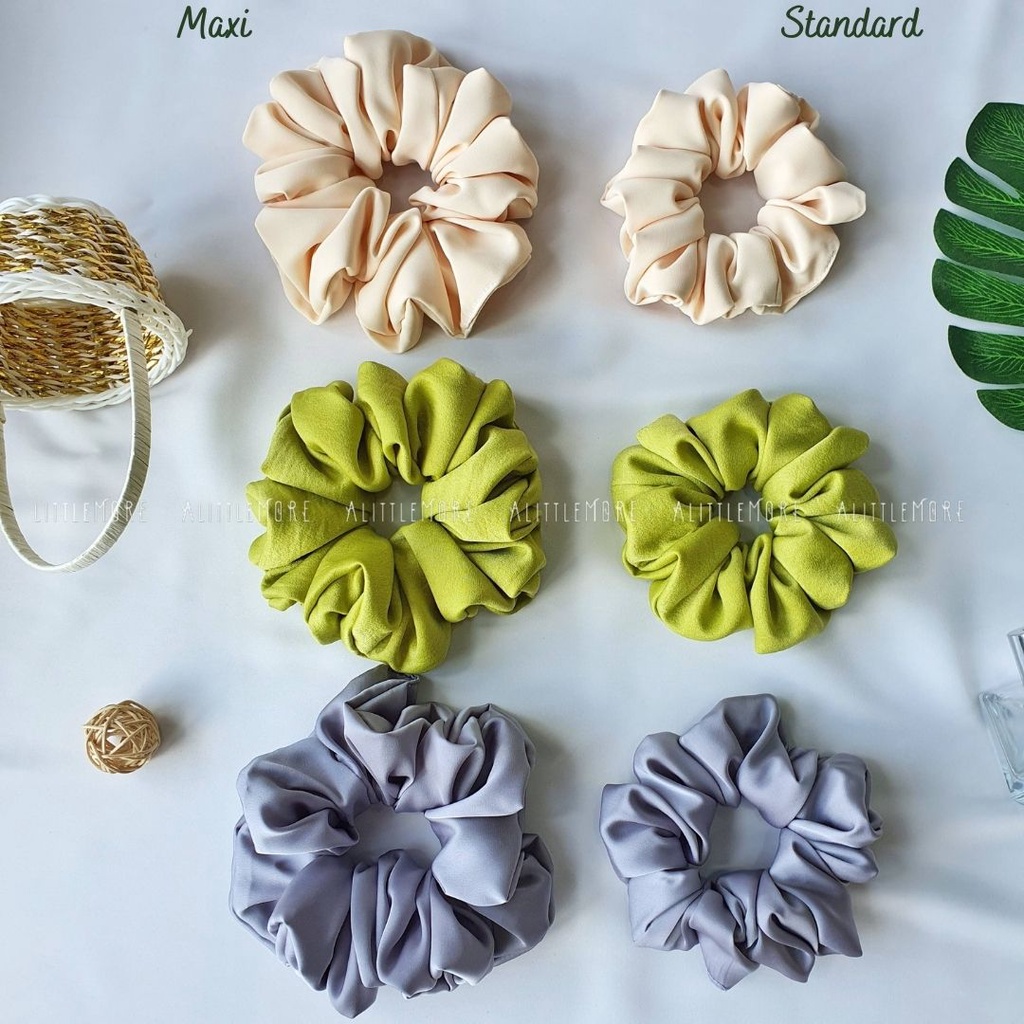 Dây Buộc Tóc Scrunchies AlittleMORE Lụa Cao Cấp Sang Trọng Cột Tóc Đẹp Dễ Thương