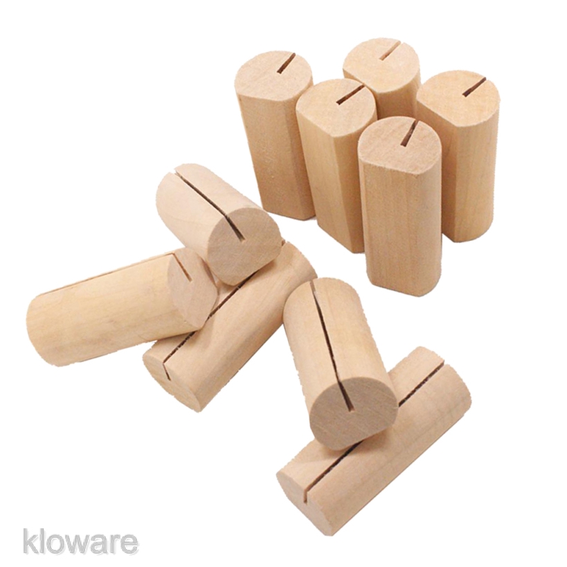 Bộ 10 Đế Gỗ Kẹp Ảnh / Thẻ Ghi Nhớ Để Bàn Tiện Dụng