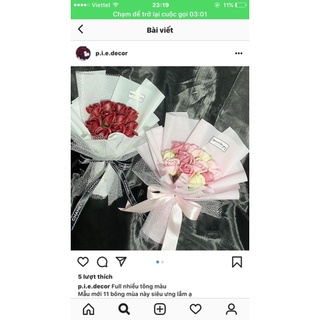 Bó hoa sáp 11 bông (ib chọn màu)