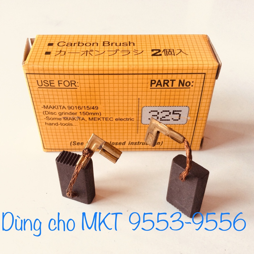 3 KIỂU THAN CARBON TỐT ( 325 - 411 - 303 ) DÙNG CHO MÁY MÀI MA KI TA , CẮT GẠCH...