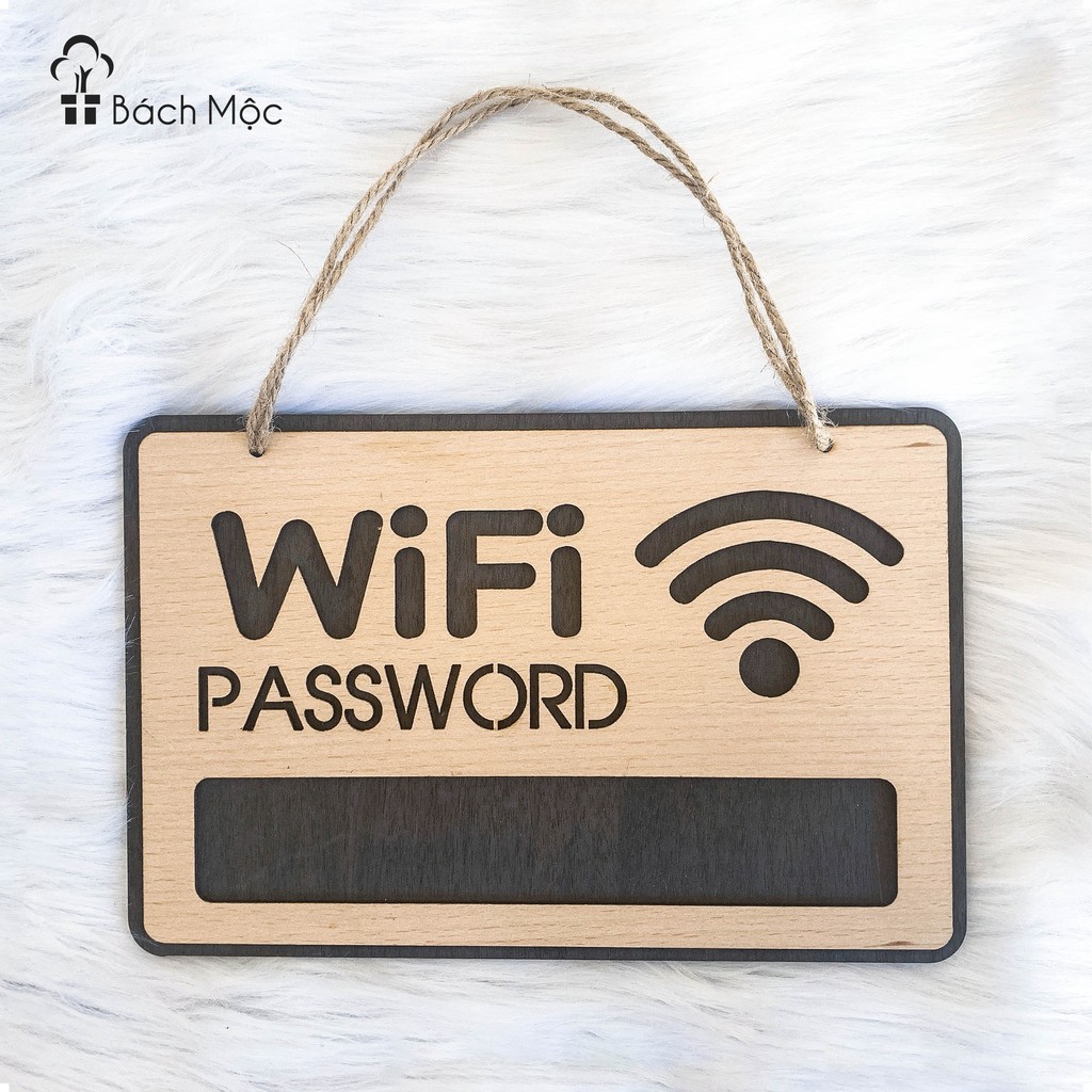 Bảng gỗ decor wifi