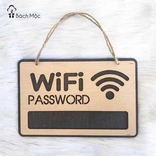 Bảng gỗ decor wifi