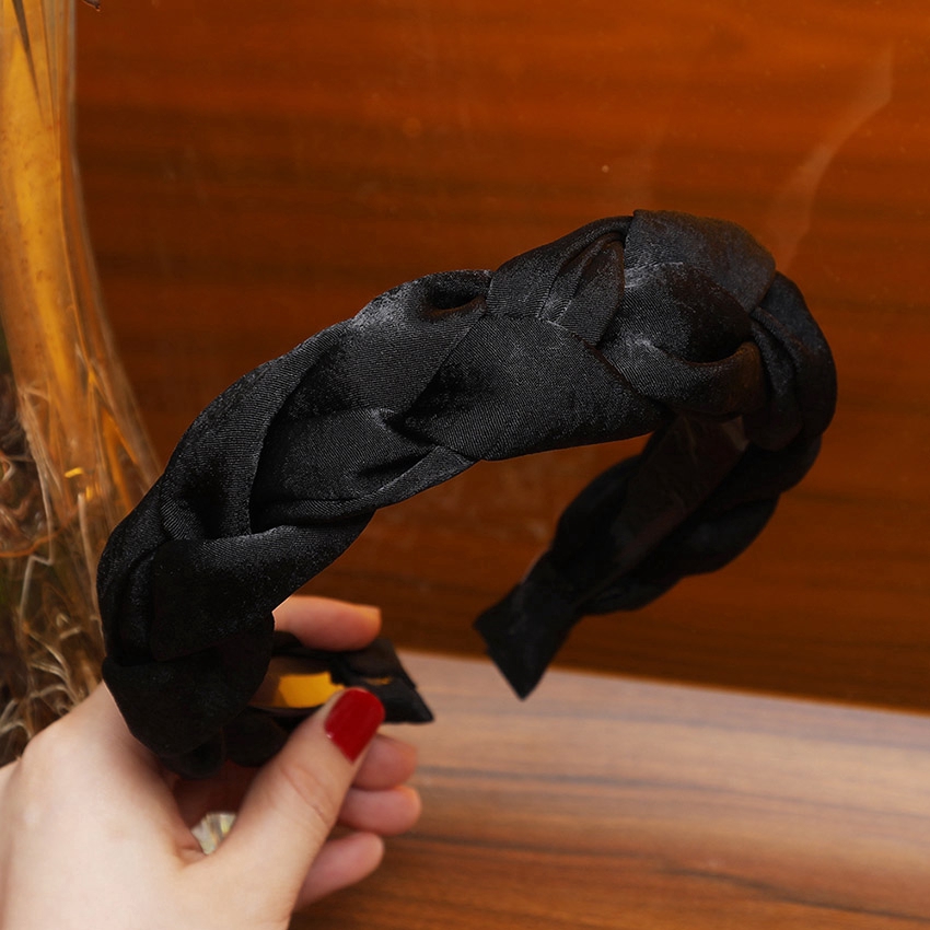 Băng đô dây bện vải lụa satin