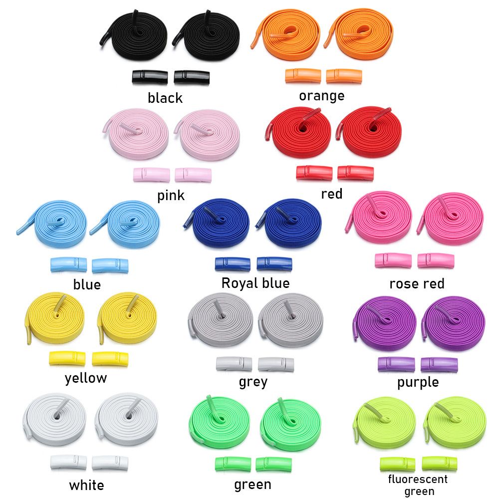 Dây giày phẳng co giãn hít nam châm không cần buộc thời trang cho nam và nữ